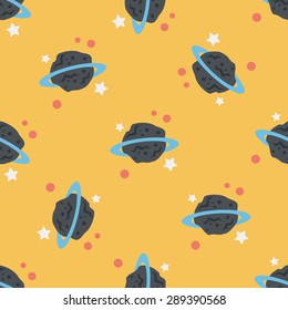 Space planet flat icon,eps10 seamless pattern background