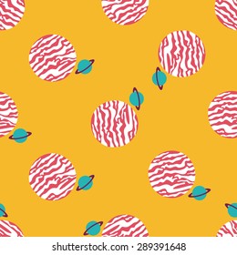 Space planet flat icon,eps10 seamless pattern background