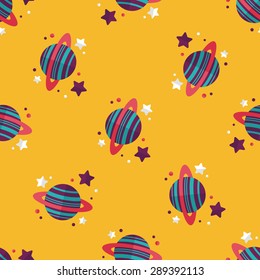 Space planet flat icon,eps10 seamless pattern background