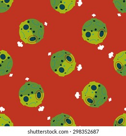 Space planet flat icon,eps10 seamless pattern background