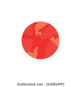 space planet flat style icon vector illustration design