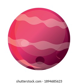 space planet galaxy solar system, globe icon style vector illustration