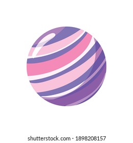 space planet galaxy solar system cartoon icon white background vector illustration