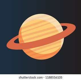 space planet or globe icon, vector