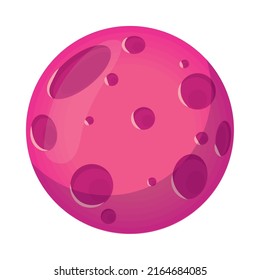 space planet icon flat isolated