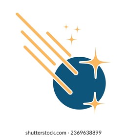 Ilustración del logotipo del icono del planeta espacial