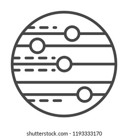Space planet icon. Outline space planet vector icon for web design isolated on white background