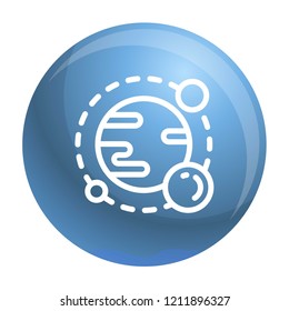 Space planet icon. Outline space planet vector icon for web design isolated on white background
