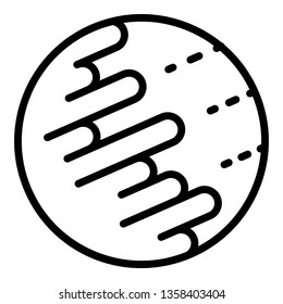 Space planet icon. Outline space planet vector icon for web design isolated on white background