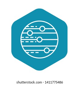 Space planet icon. Outline space planet vector icon for web design isolated on white background