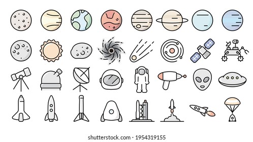 Space and Planet Icon Set