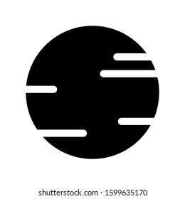 Space Planet icon silhouette vector isolated on white background. black planet symbol illustration. design for use on web and Mobile apps, 
