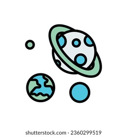 Space Planet Icon Vector illustration