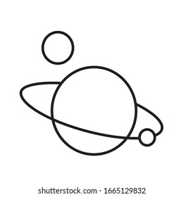 space and planet icon vector ilustration