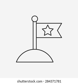 Space planet line icon