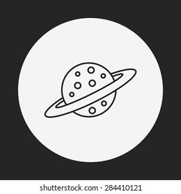 Space planet line icon