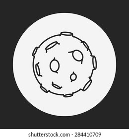 Space planet line icon