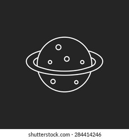 Space planet line icon