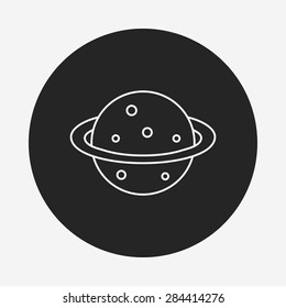 Space planet line icon