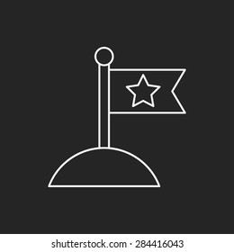 Space planet line icon