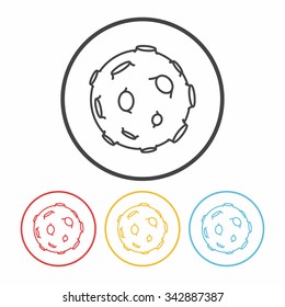 Space planet line icon