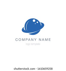 Space planet logo template. Vector. 