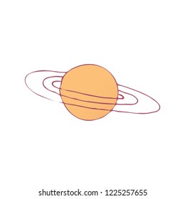 Space and planet with orbit. Science astronomy. Cosmos object