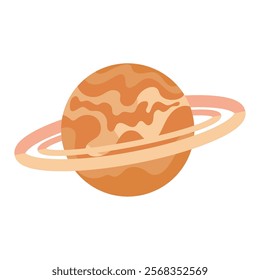 space planet saturn isolated design