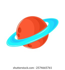 space planet saturn isolated design