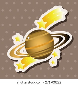 Space planet theme elements