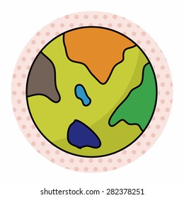 Space planet theme elements