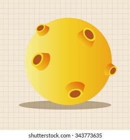 Space planet theme elements vector,eps