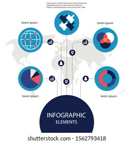 
Space planetary science research and exploration flat infographic elements set with orbits circle infochart statistics