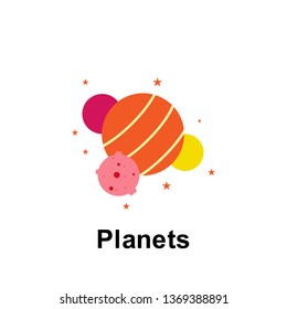 Space, planets color icon. Element of color space icon. Premium quality graphic design icon. Signs and symbols collection icon for websites, web design
