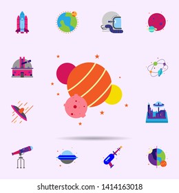 Space, planets color icon. Universal set of Space for website design and development, app development