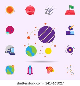Space, planets color icon. Universal set of Space for website design and development, app development