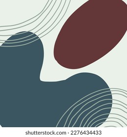 Space, planets, floral, various shapes and doodle objects. Abstract contemporary modern trendy Vector pattern