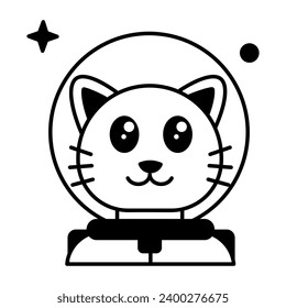 Space and Planets Linear Icon