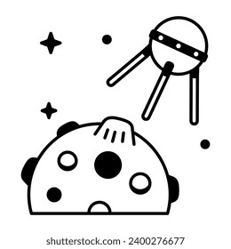 Space and Planets Linear Icon