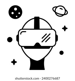 Space and Planets Linear Icon