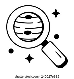Space and Planets Linear Icon