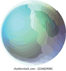 Space planets on white background