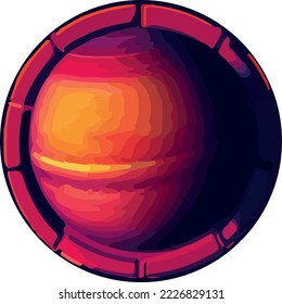 Space planets on white background