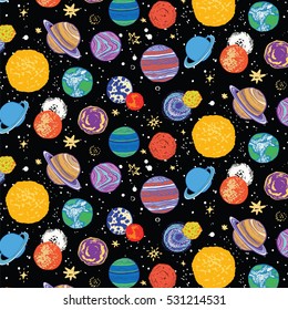  space planets pattern 