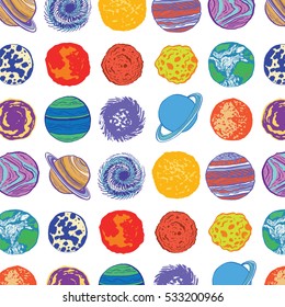  space planets pattern 
