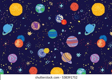 space planets pattern