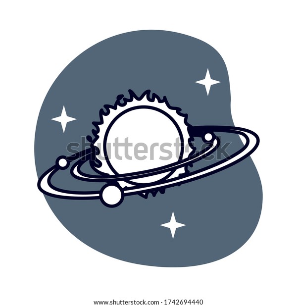 space planets system solar isolated icon vector
illustration design