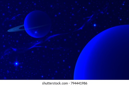 Space and Planets - Vector