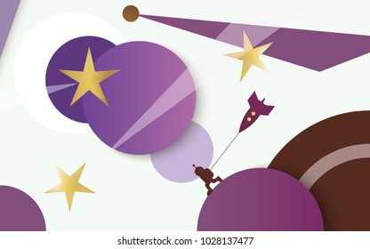 Space planets vector illustration