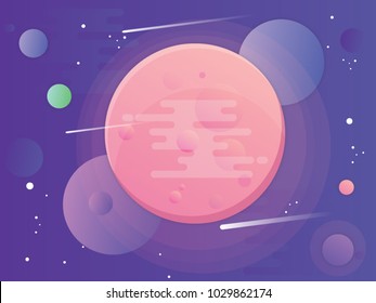 Space planets vector illustration.planet icons.